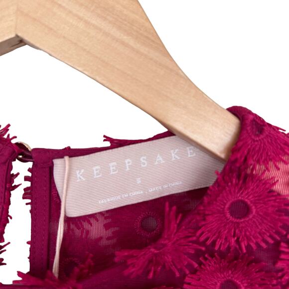 Keepsake Raspberry Mirrors Playsuit Floral Lace Sz S - Picture 2 of 6